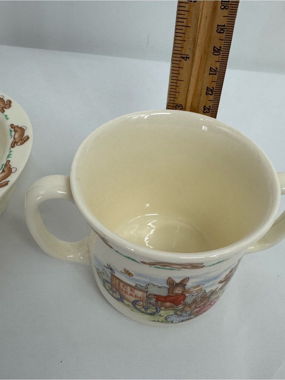 Bunnykins Royal Doulton Bone China Ltd 1936 Cup & Bowl Baby Child Dishes - Picture 5 of 6